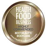 Health Food Business – Highly Commended Best Beauty & Bodycare award badge