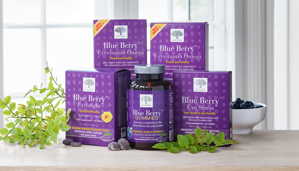 Our bestselling eye vitamin range Blue Berry