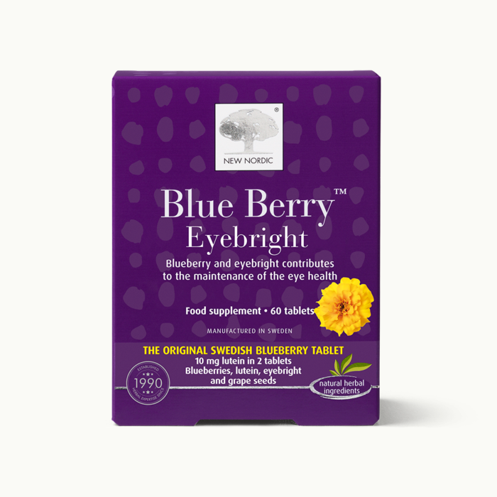w_BlueBerryTablet_60_Front_UK_Tile1 Front of Blue Berry™ Eyebright package.