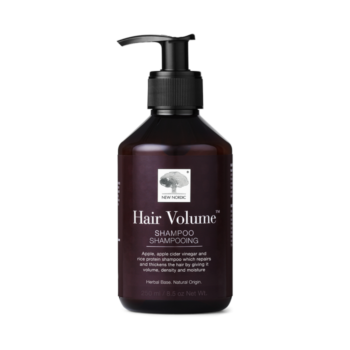 New Nordic Hair Volume⢠Shampoo helps maintain hair volume and shine with apple extract and hydrolysed rice protein.