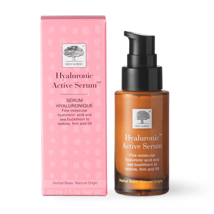 Which Skincare Product Range Is Right for You? Anti-Ageing, Pigmentation, or Hydration? 6 New Nordic Hyaluronic Active™ Serum, moisturises, soothes, and lifts for younger-looking skin with hyaluronic acid, sea buckthorn, and squalene.