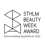 Logo showing STHLM Beauty Week Award nomination for Best Day/Night Cream 2022.