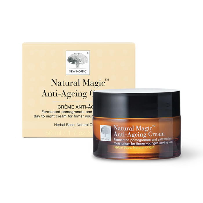 Natural Magic™: Even Others Have Noticed the Difference 5 New Nordic Natural Magic™ Anti-Ageing Cream, reduces wrinkles while moisturizing, firming, smoothing, and brightening skin with pomegranate, astaxanthin, and sunflower oil.