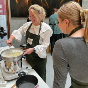 Herbal Schools 30 Woman experimenting with herbs at a herbal school event.