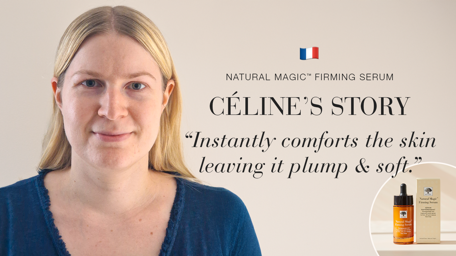 Transparent Testing 9 Natural Magic anti-ageing skin care testimonial celine's story quote